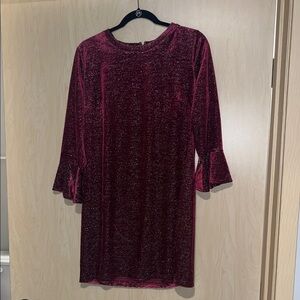 Michael Kors Rich Burgundy Long Sleeve Dress